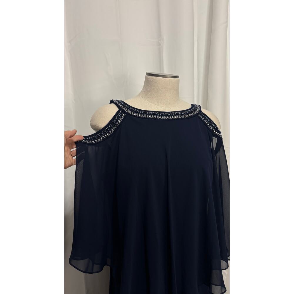 NWT Alex Evenings mother of the bride groom, navy dress size 16 - Picture 3 of 16